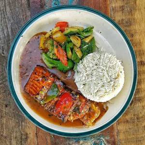 Peri Peri Cottage Cheese With Rice