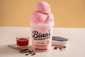 Sugar Free Rose Sabja Ice Cream Tub (500 Ml)