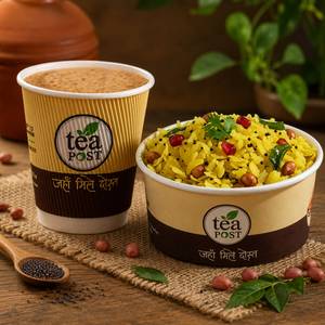 Ginger Chai (2 Cups) & Poha