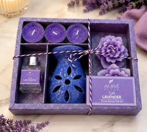 💜 Soft Lavender Aroma Burner Gift Set – .