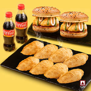 Chicken Himalayan Fried Momo 8Pc + Chicken Moburg 2Pc + 2 Coke 250ml