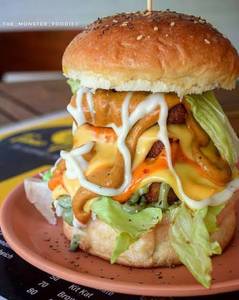 Paneer tower burger
