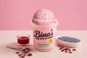 Rose Sabja Ice Cream Tub (100 Ml)