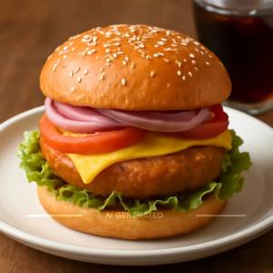 Aloo Tikki Cheese Burger