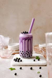 Black Current Boba Milkshake