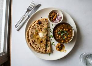 2 Aloo Paratha With Chole