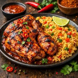 Peri Peri Chicken With Rice