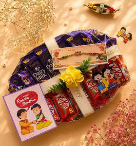 Gift Hamper Rakhi Chocolate Basket