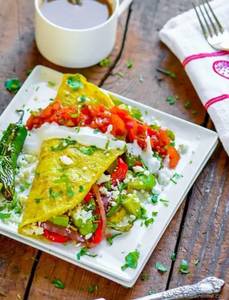 Chicken Omelette Salad