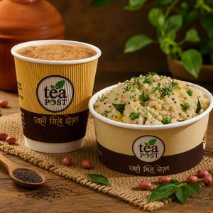 Ginger Chai (2 Cups) & Upma