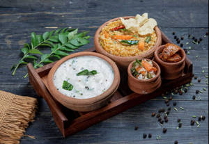 Curd Rice + Ghee Sambar Rice
