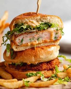 Prawns burger