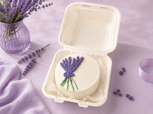 Chocolate Hazelnut Lavender Special Bento Cake