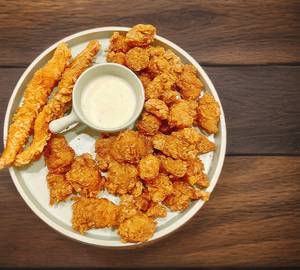 2 boneless strips with pop corn [large] combo