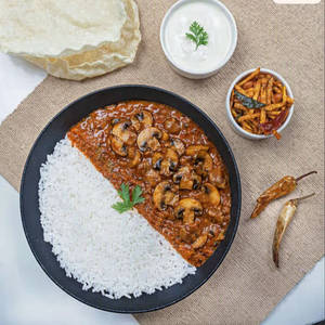 Mushroom Pepper Masala Rice Bowl