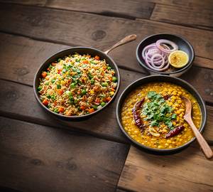 Combo (Serves 1): Fried Rice + Chana Dal Tadka