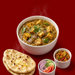 Kadhai Paneer With 2 Butter Naan Box