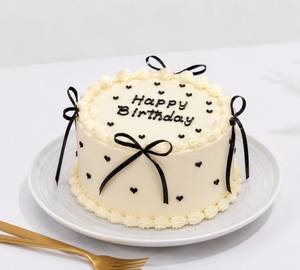 Eggless Designer Ribbon Pineapple Cake