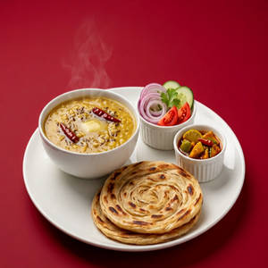 Dal Fry With 2 Laccha Parantha Box