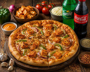 Makhani Paneer Pizza+200ml Coke/sprite