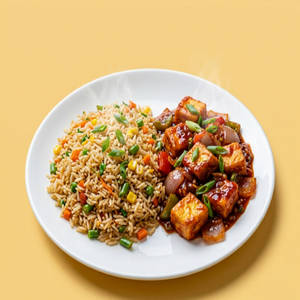 Chilli Paneer With Rice