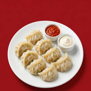 Veg. Steam Momos (8 Pieces)
