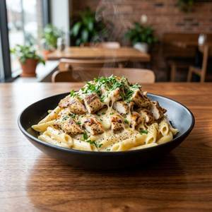 Cheesy Chicken Alfredo Pasta (Cheesy White Sauce Pasta)
