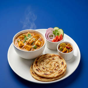 Kadhai Paneer With 2 Laccha Parantha Box