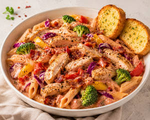 Chicken Rose Pink Cream Pasta