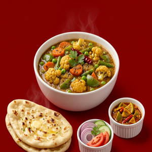 Mixed Veg With 2 Butter Naan Box