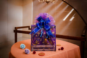 Royal Purple Wooden Crate Cookie Hamper