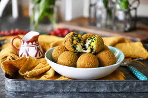 Spinach Corn Cheese Balls