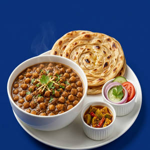 Punjabi Chola With 2 Laccha Parantha Box