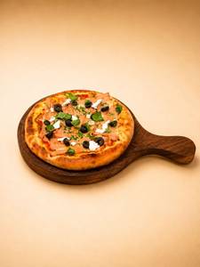 Chicken Ham and Olives Pizza with Feta Cheese