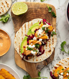 Fish Finger (6pcs) And Tortilla Wrap ( 2pcs ) With 3 Dips