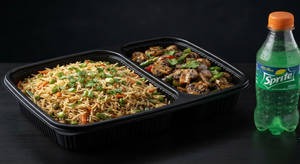 Veg Fried Rice + Mushroom Pepper Dry + Sprite 250ml