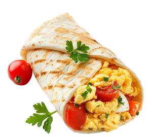 Egg charcoal shawarma