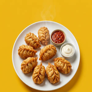 Veg. Fried Momos (8 Pieces)