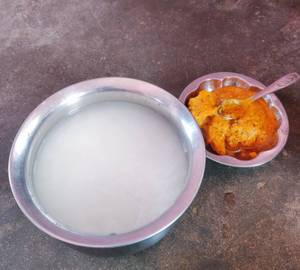 Ice briyani with ( fish curry )