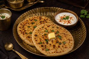 2 Plain Aloo Paratha With Amul Masti Dahi [1 Cup, 85 GM]