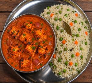 Pulao With Paneer Tikka Sabzi