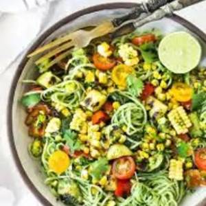Grilled Veggies Tossed in Pesto (Serves 1-2)