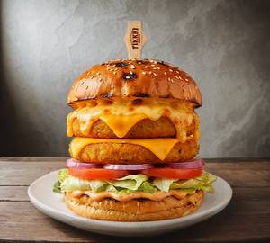 Double Cheese Double Tikki Burger