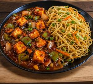 Chilli Paneer With Noodles