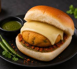 Cheesy Loaded Vada Pav