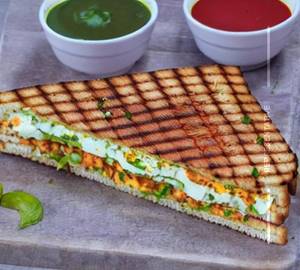 Tandoori Paneer Club Sandwich