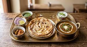 Dal Makhni + 2 Laccha Paranthas