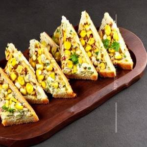 Corn paneer cheese sandwich toast