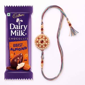 Dairy Milk Roast Almond 36 gm + Rakhi Combo