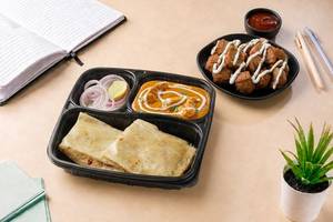 Chicken Lababdar Rumali Roti Lunchbox + Cheesy Chicken Meatballs Combo